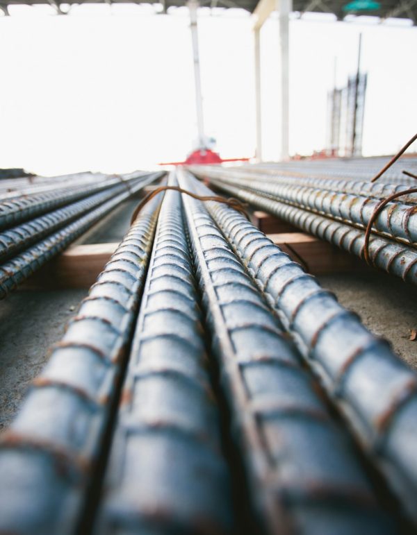 Close up of pipes at construction site